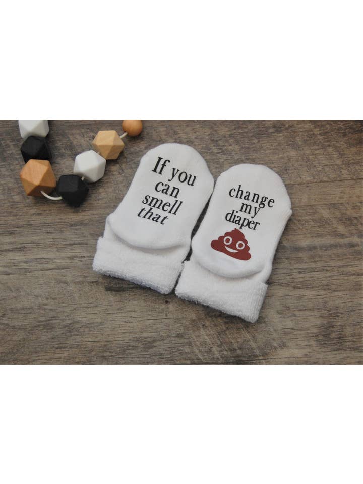 Dorothy’s Reason – Engroshandel Sokker - Baby – Hvis du kan lugte, at ændre min ble baby sokker | Quirky