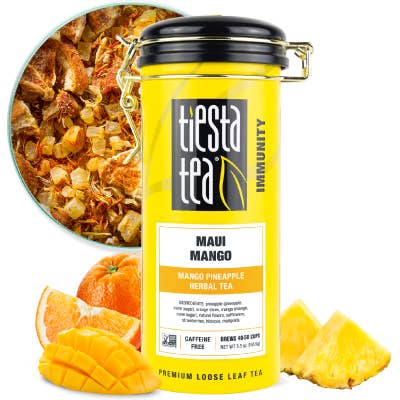 Tiesta Tea Company - Wholesale Loose Tea - Maui Mango - Mango Pineapple Herbal Tea - 5.5oz Tin/50 Cups