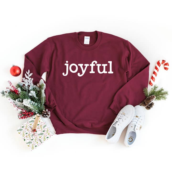 Joyful Bold | Sweatshirt | Christmas | Religious | Faith for wholesale by Uplifting Threads Co Wholesale