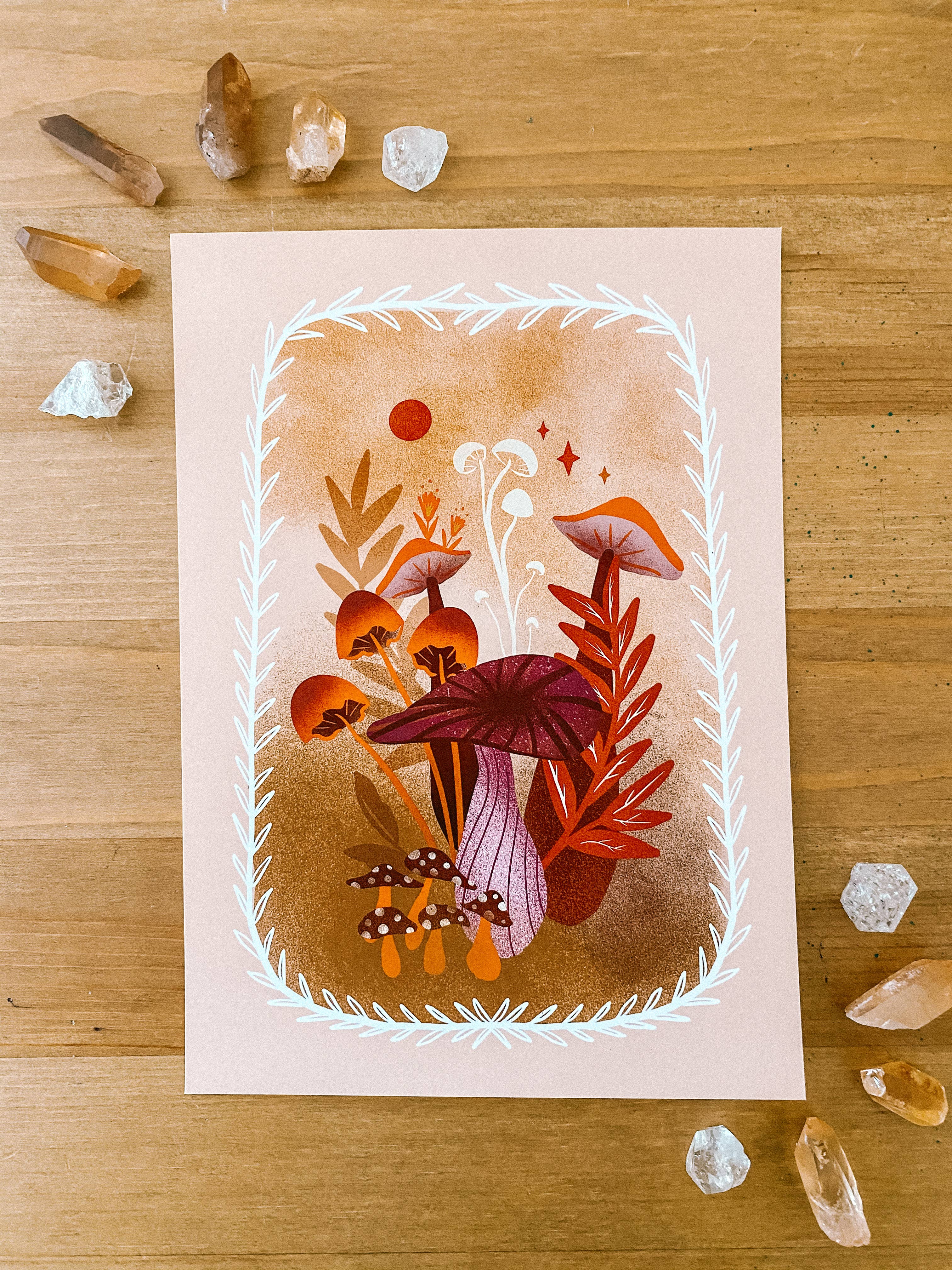 Lantern Print Co. - Wholesale Art Print - Art Print: Mushy Forest; 5x7, 8x10, 4x60