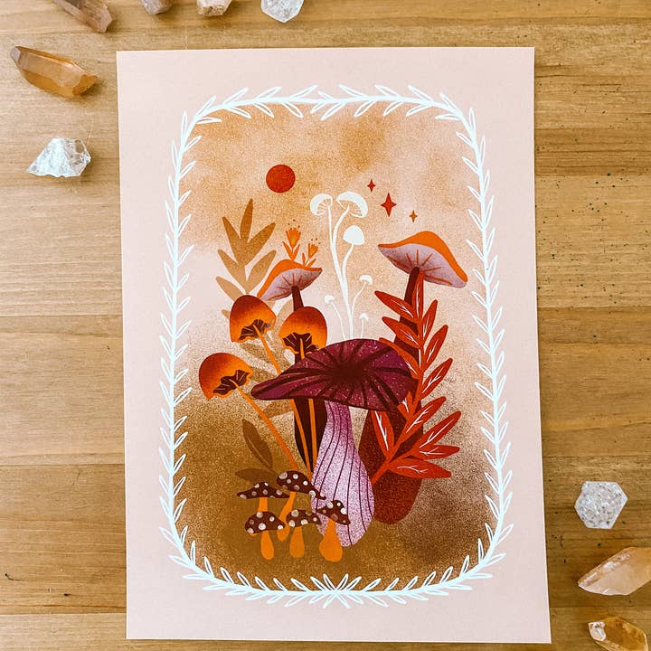 Lantern Print Co. - Wholesale Art Print - Art Print: Mushy Forest; 5x7, 8x10, 4x6