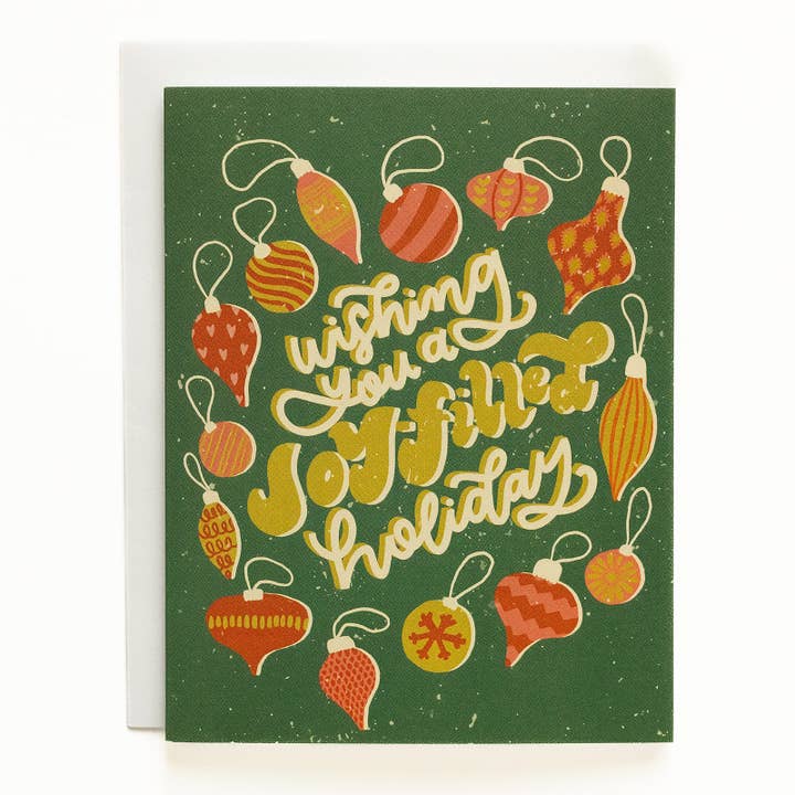 Joy-FIlled Holiday Card for wholesale by PaperHeart Studio