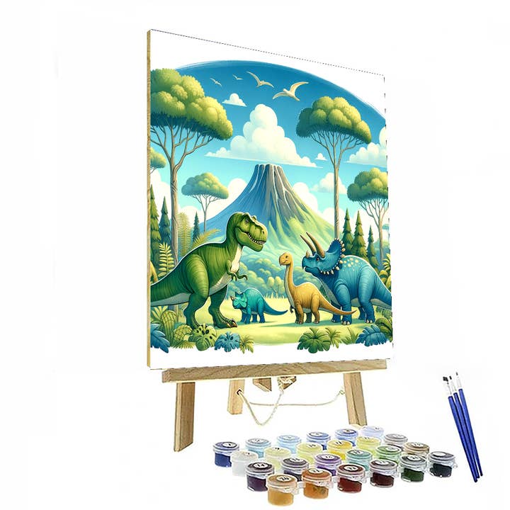 Artistry Rack - Wholesale DIY Craft Kit - Kids - Friendly Dinosaur World - DIY Painting By Numbers Kit