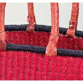 African Market Baskets - Wholesale Basket - G-131: Solid Large Oval Basket = 4 Per Case