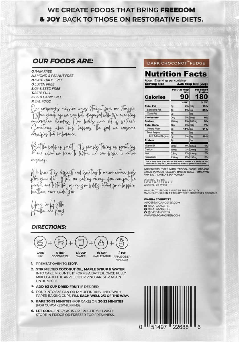 Eat Gangster - Wholesale Taart/cakemix - Mix van donkere Choconot™ fudgecake en muffins1