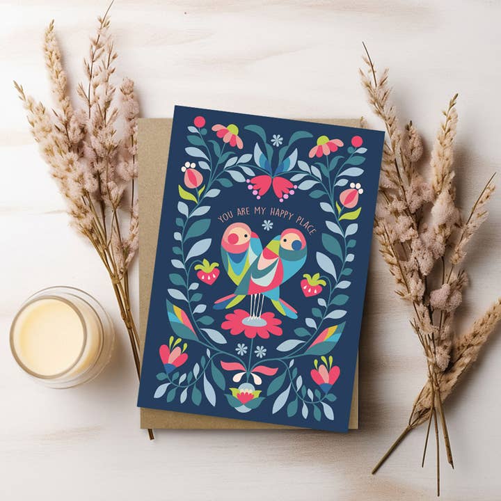 You Are My Happy Place Love Card for wholesale by 3 Birdies Studio