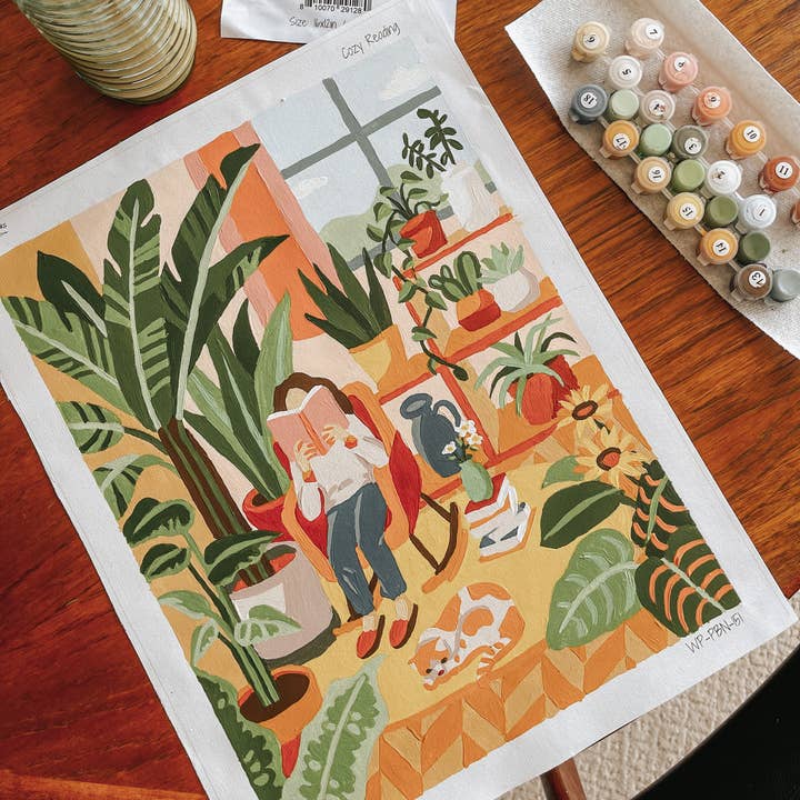 Winnie's Picks - Wholesale DIY Craft Kit - Cozy Reading - Paint by Numbers gift - Graduation Gifts 2025