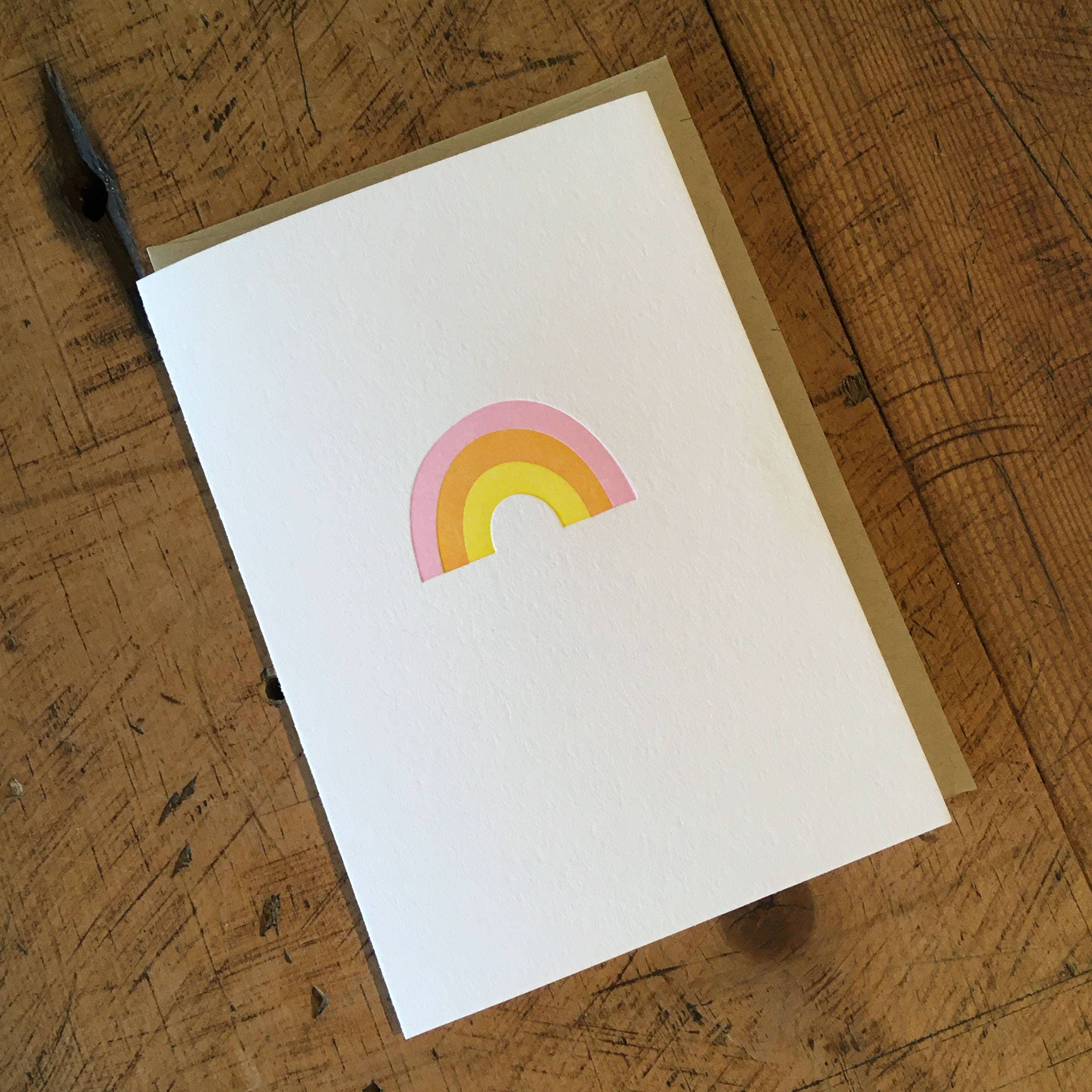 Green Bird Press - Wholesale Everyday Greeting Card - Rainbow Letterpress Card1