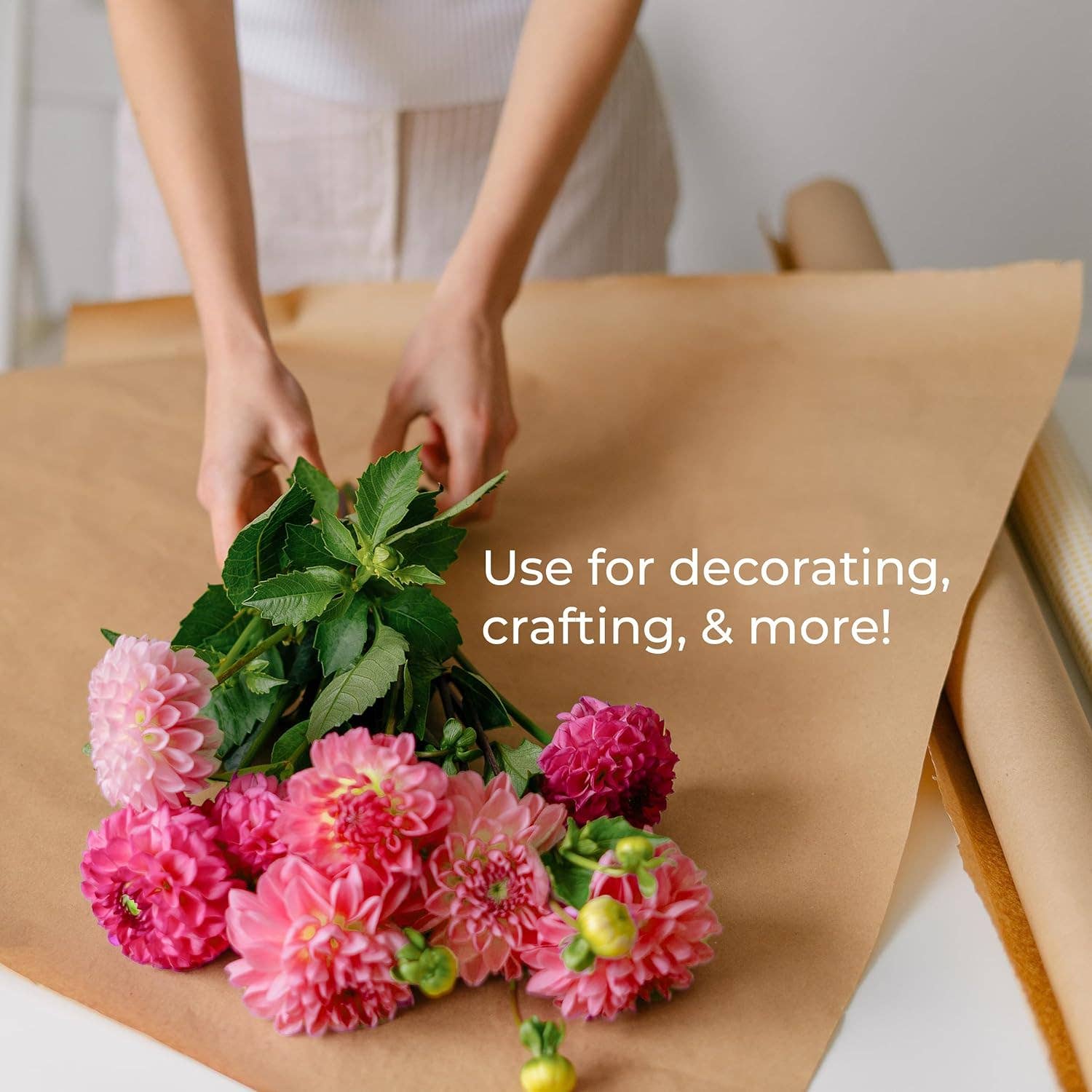 Jara Trading - Wholesale Wrapping Paper Roll - Kraft Wrapping Paper - 15M x 43CM Premium Gift Wrapping Paper Roll Patterned with Strings - Brown Paper Roll Used as Christmas Wrapping Paper, Birthday Wrapping Paper or Parcel Packing13