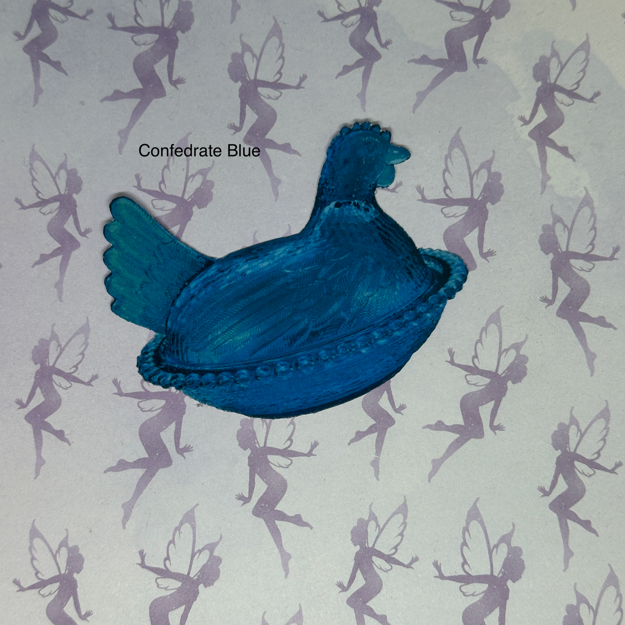 My Graphic Fairy Designs - Wholesale Sticker - Hen on Nest Sticker, Blue Collection1