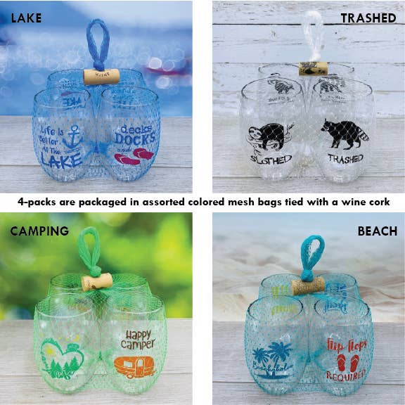 Wine-Oh! - Wholesale Wine Glass - BAMA Unbreakable Stemless TRITAN Plastic Wine Glasses
1