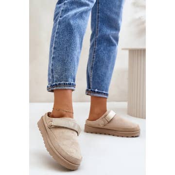 No Doubt Shoes – wholesale Träskor – dam – DAMTOFFLOR MED FUSKPÄLSFODER BEKVÄMA SLIP-IN MULE SLIDER TRÄSKOR7