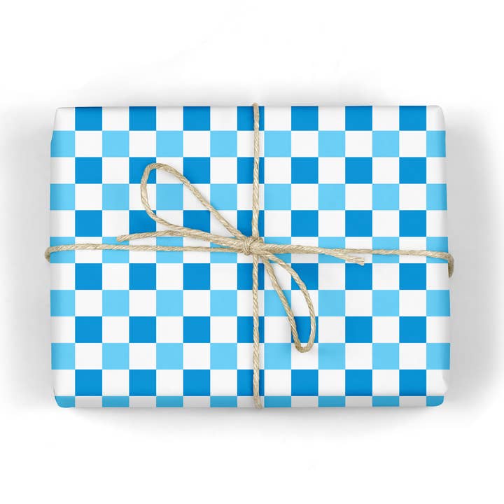 Papier cadeau à damier HANOUCCA (ROULEAU) pour la vente par MELLOWWORKS