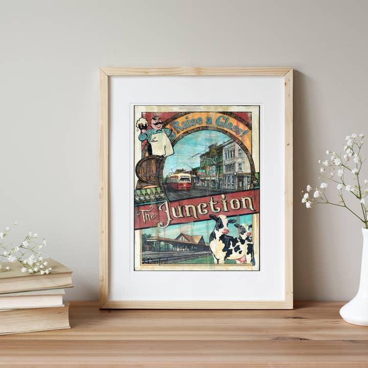 Das Junction Toronto Poster Print | Kanadisches Souvenir Kunstwerk für den Großhandel von Totally Toronto Art/Sassy City Studio