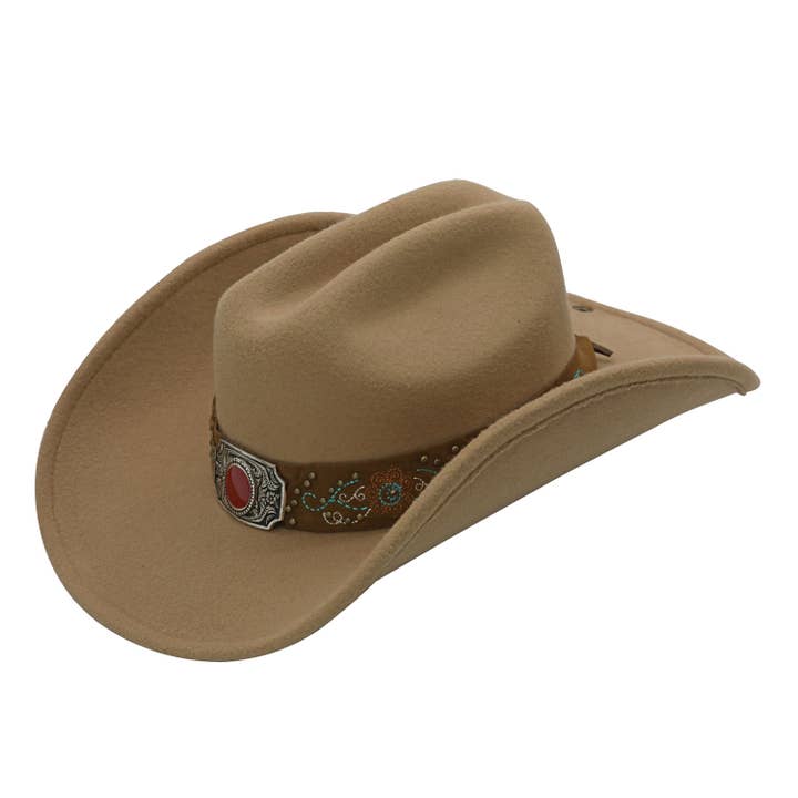 Peter Grimm - Wholesale Cowboy Hat - Unisex - Jared Ultra Felt Band Buckle Western Drifter Hat