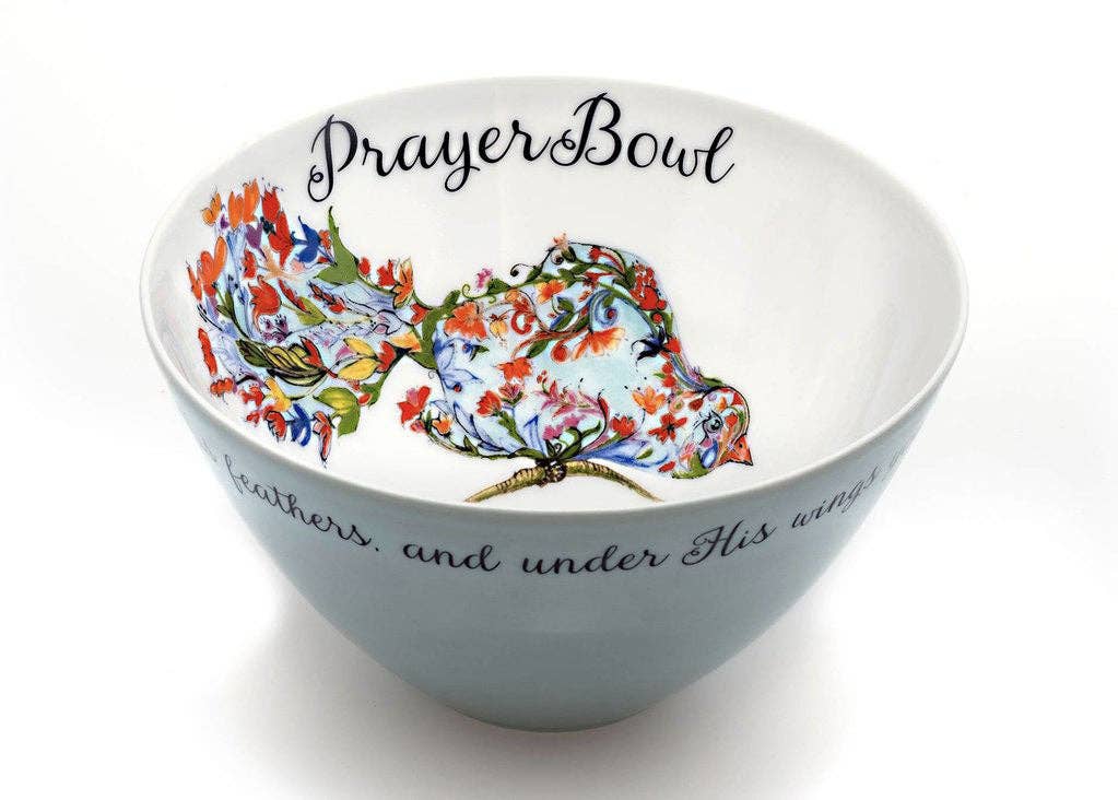 PrayerBowls - Wholesale Decorative Plate/Dish/Bowl - Psalm 91:4 Decorative PrayerBowl - The Josephine1