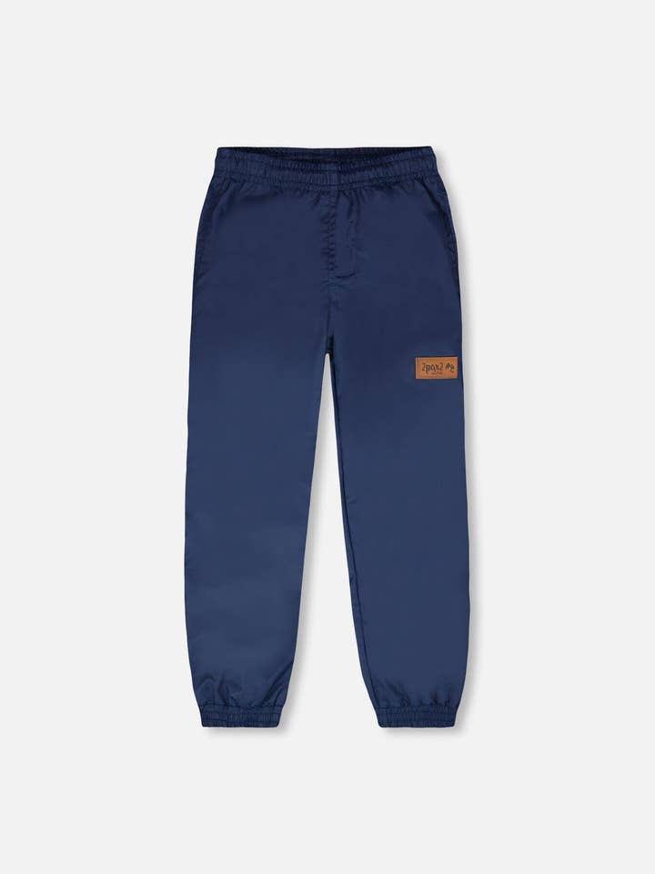 Calças de Chuva em Poliéster Reciclado Azul Marinho por atacado de Deux par Deux