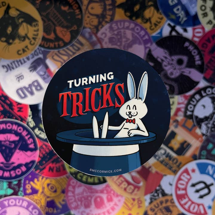 Turning Tricks Sticker for wholesale by BMcCormick ART