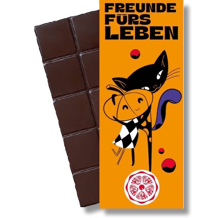 SweetGreets organic chocolate “Friends for Life” for wholesale by Chocqlate