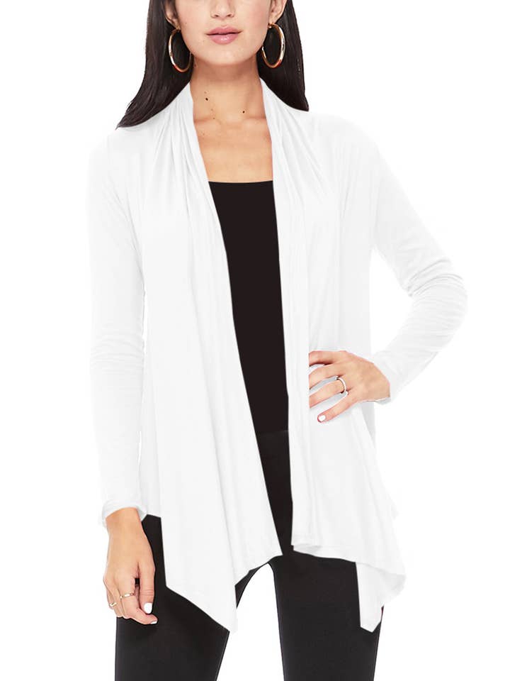 MOA COLLECTION - Wholesale Cardigan - Women's - Women's Solid Casual Outerwear Cardigan1