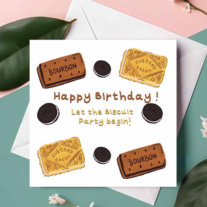 Biscuit Pun Birthday Card: UK Cookie Lover Gift for wholesale by Rebecca Gladys