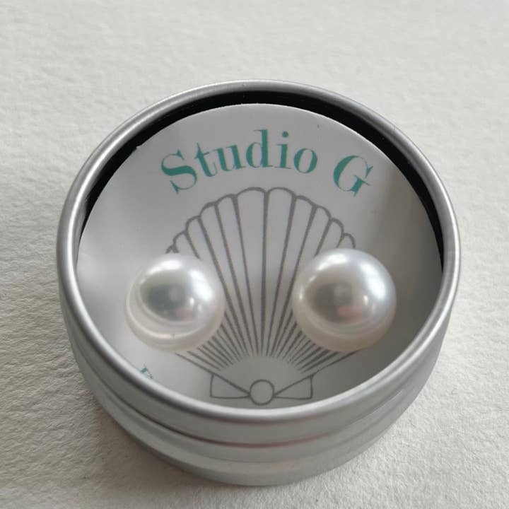 Studio G - Wholesale Stud/Post Earrings - #101- 7-8mm Freshwater Pearl Stud