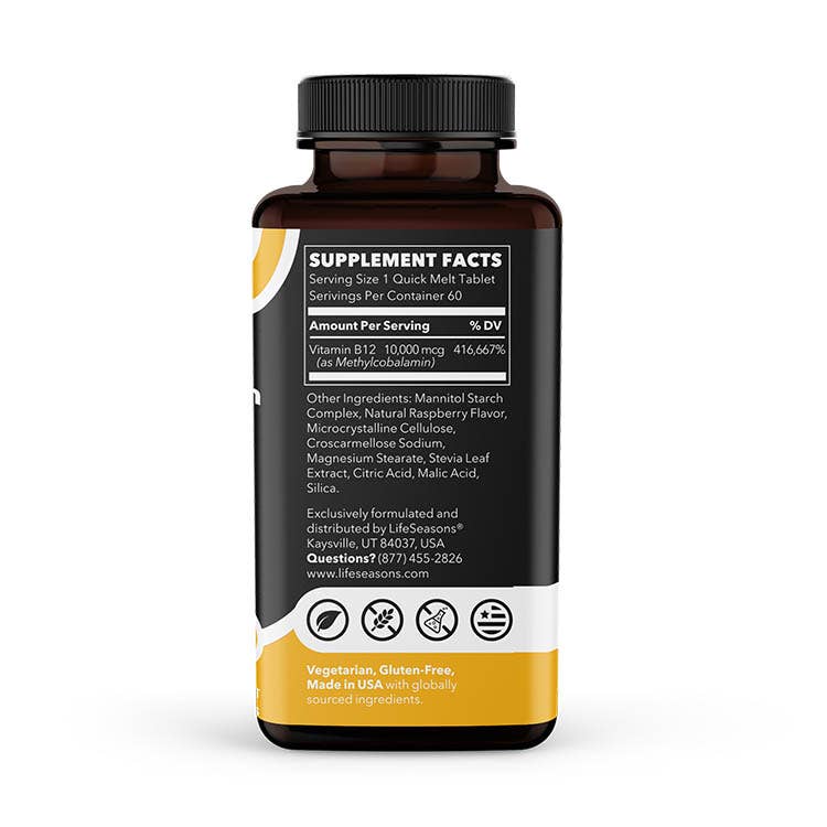 LifeSeasons – wholesale Oralt tillskott/Vitamin – LSE Metylkobalamin Vitamin B12 Snabbsmältande tabletter4