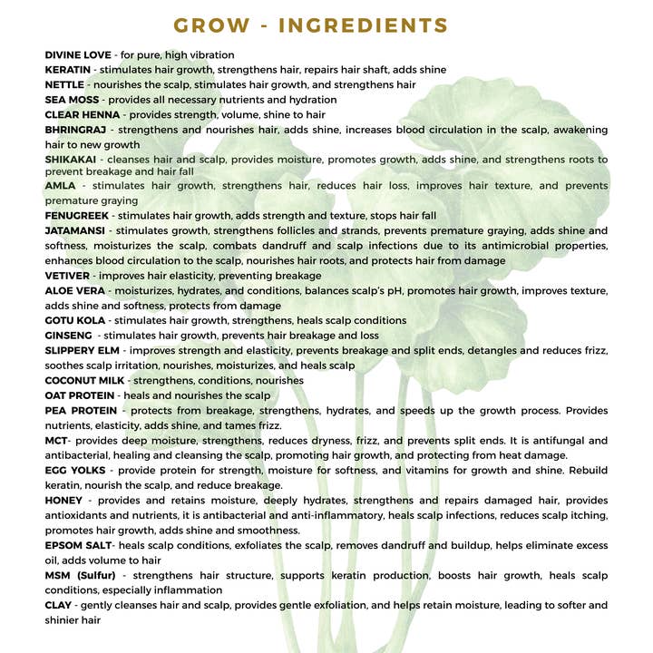The Sacred Essence - Wholesale Hoofdhuid/haarbehandeling - GROW Ayurvedisch Masker Met Keratine Voor Haargroei En Herstel4
