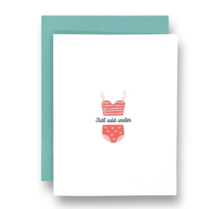 JUST ADD WATER - Wenskaart met handglitter voor wholesale door Seaside + Sunshine Greetings