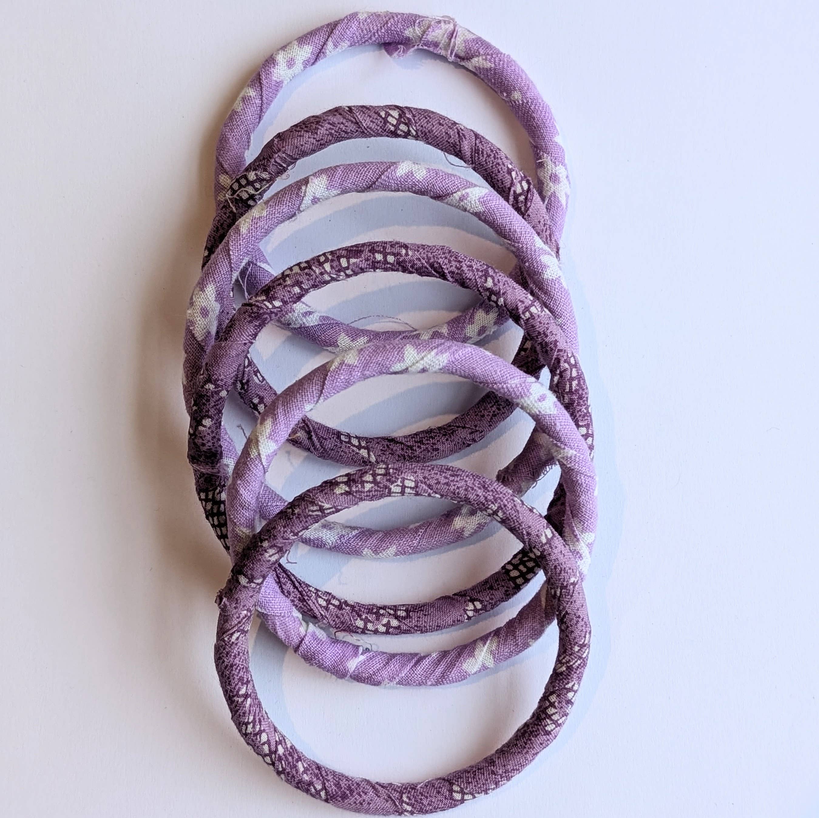 Twinflower - Vendita all'ingrosso Bracciale a polsino - Bracciale Artigianale in Tessuto Indiano Lilla0