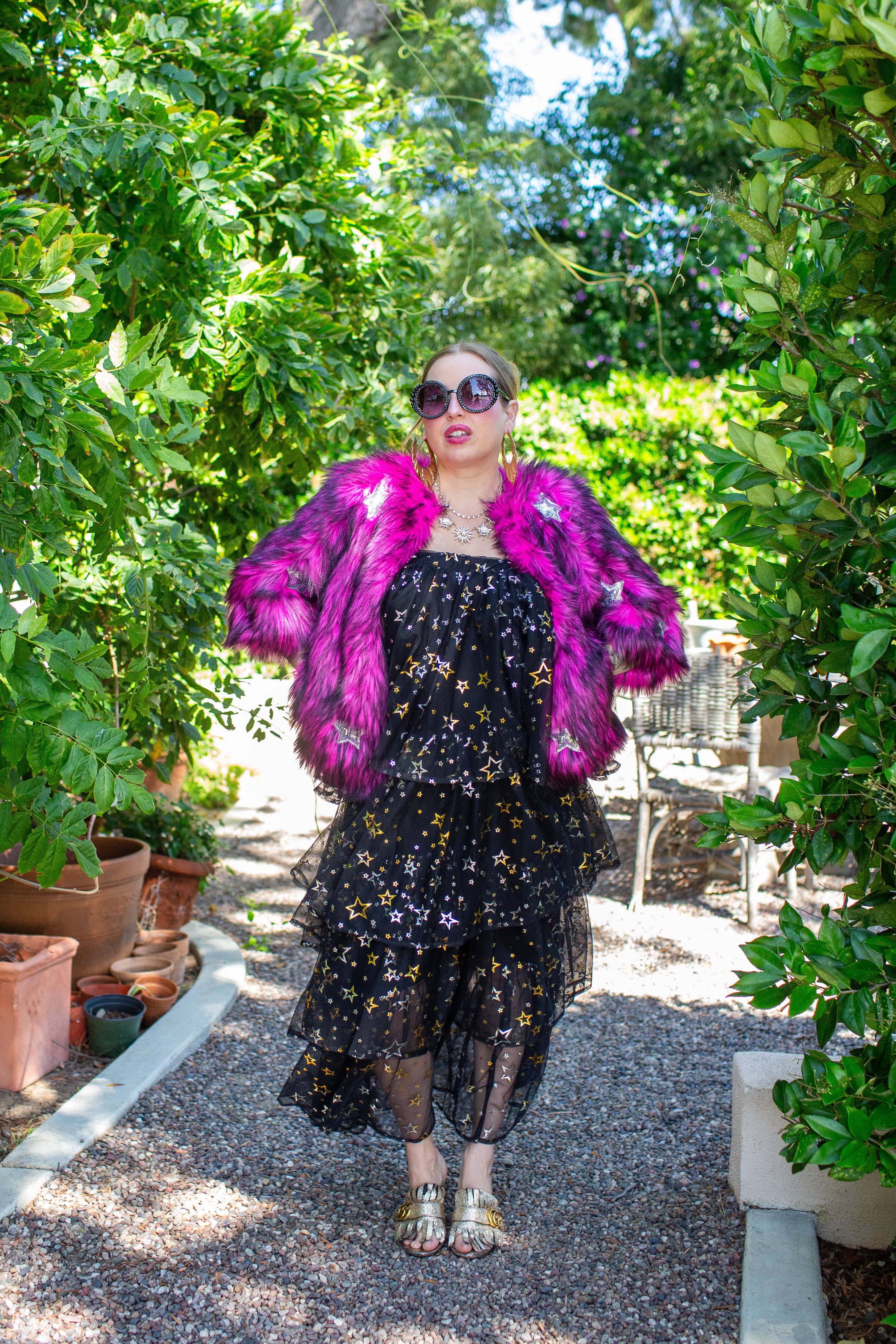 Jennafer Grace - Vendita all'ingrosso Giacca - Donna - Giacca in ecopelliccia Planet Queen colore Monster Pink7