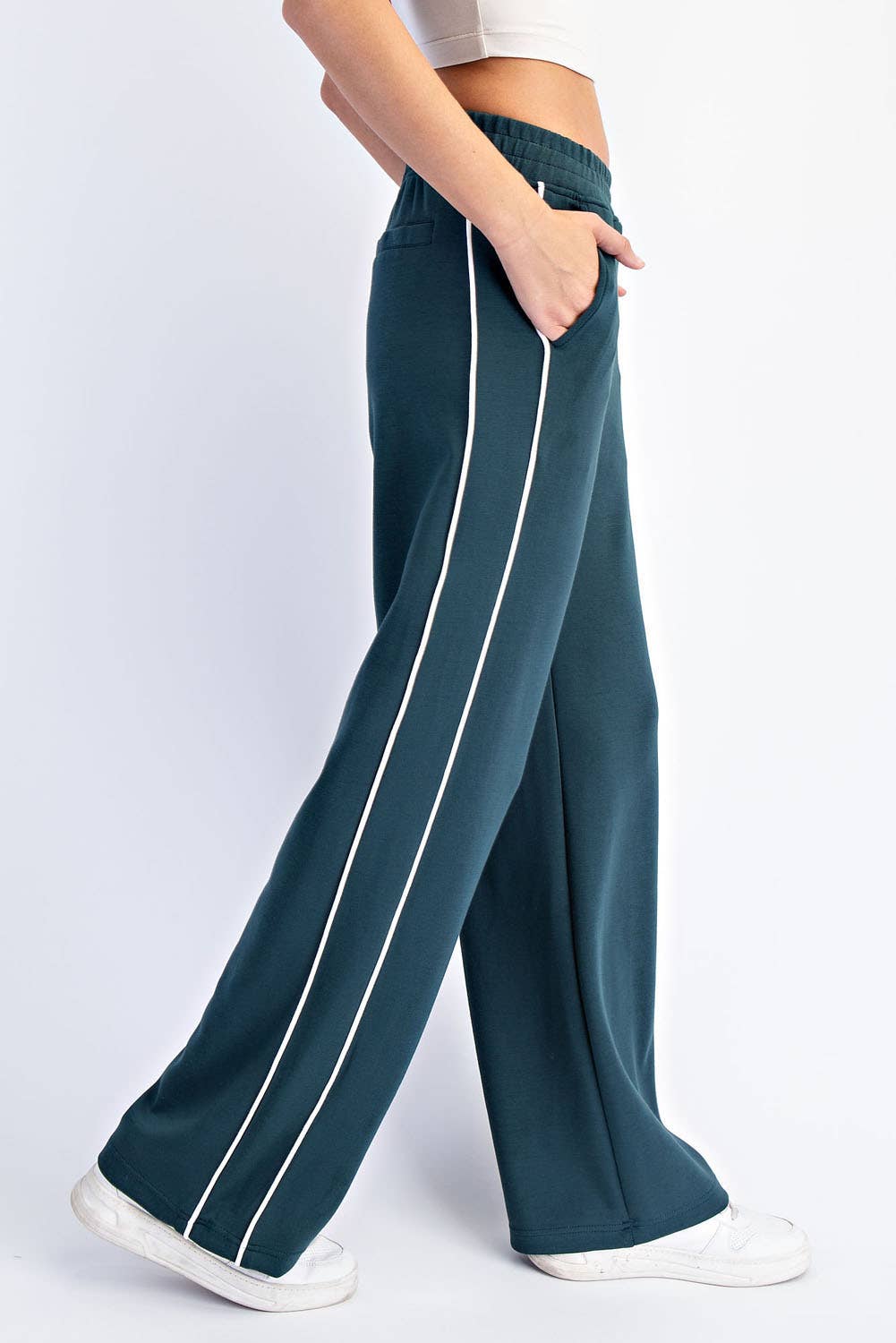 Rae Mode - Wholesale Athletic Pants - Women's - MODAL SCUBA TWO STRIPE PIPING STRAIGHT PANT16