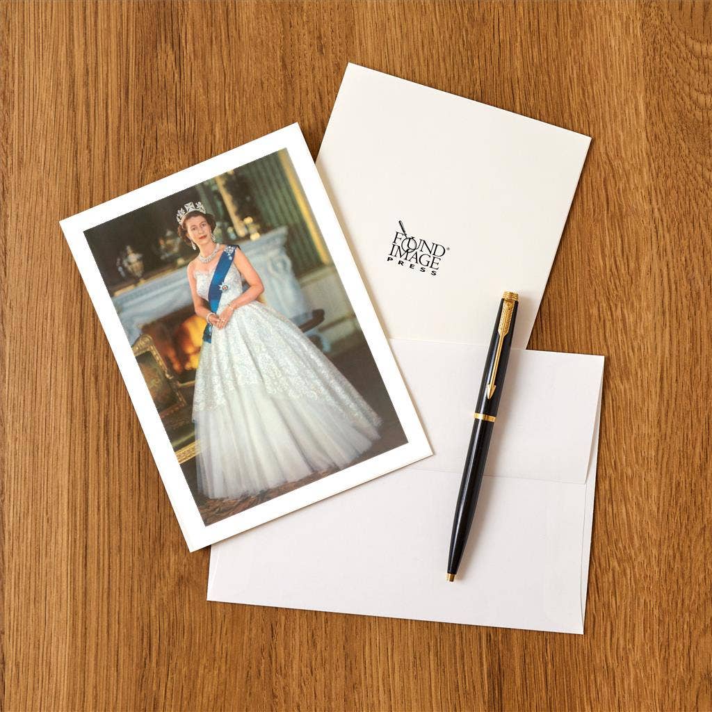 Found Image Press - Vente Assortiments de papeterie/cartes - Carte de vœux EN-234 Jeune reine Elizabeth II1