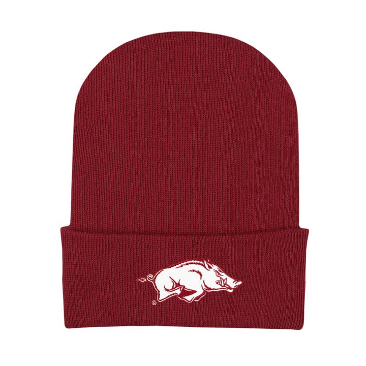 Arkansas Razorbacks Newborn Knit Cap for wholesale by Creative Knitwear