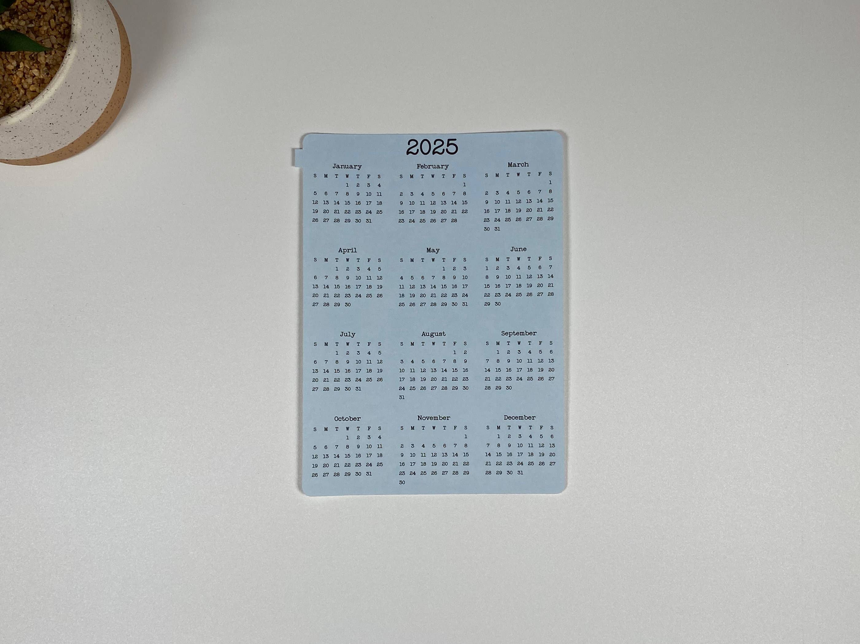 Fig Tree Works - Wholesale Sticker - Year At A Glance Calendar Sticker2