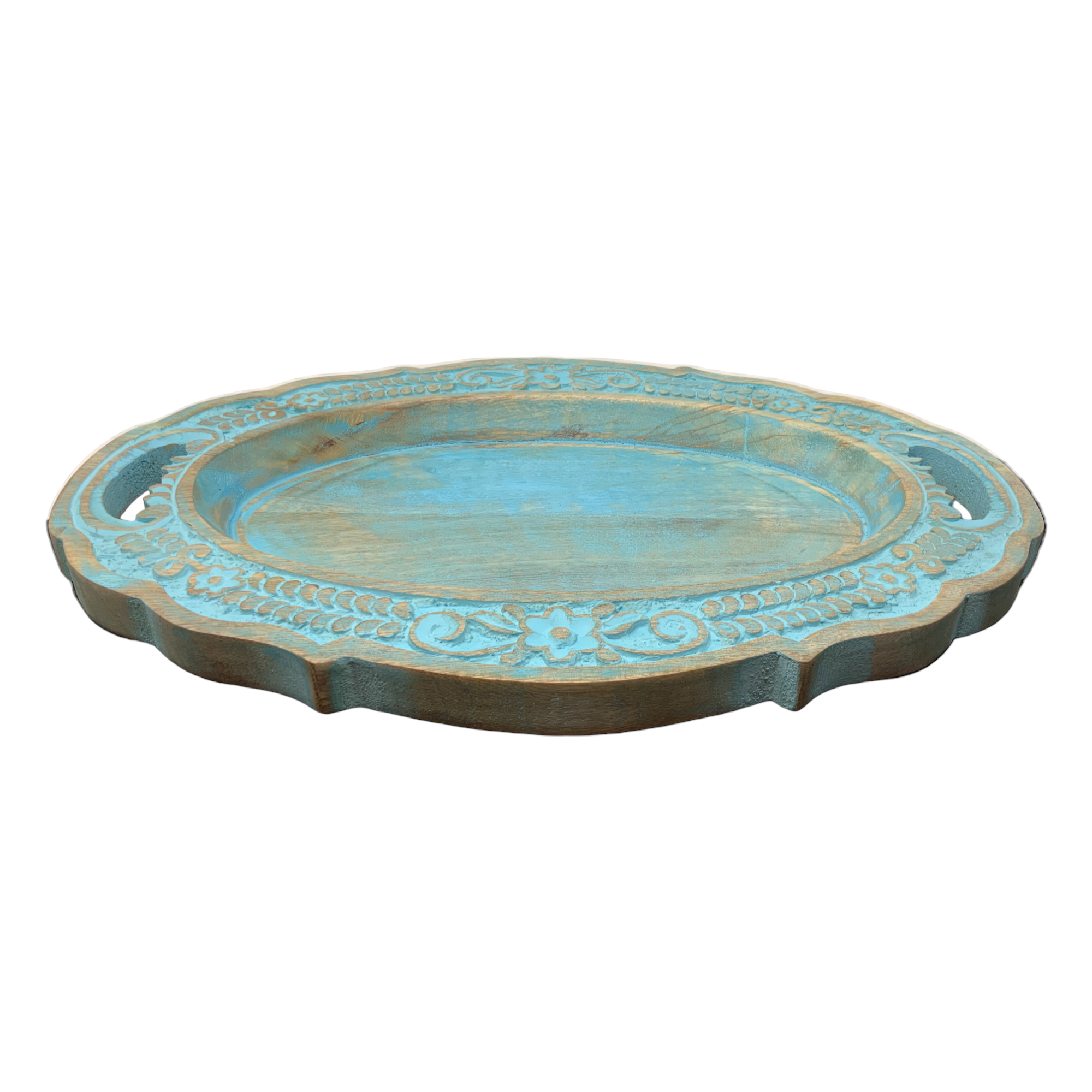 Wilco Home – Engroshandel Pyntebakke – Håndskåret massivt mangotræ Boutique-bakke7