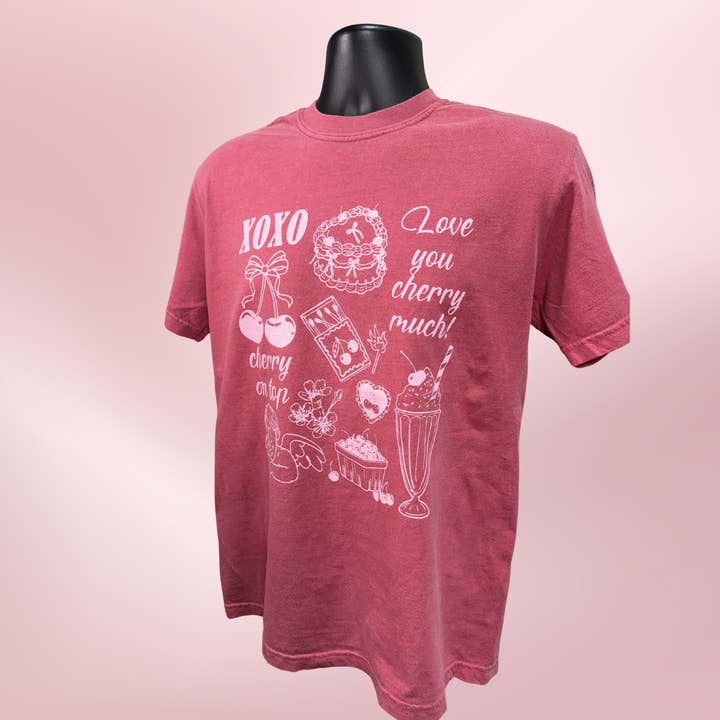 Love You Cherry Much Valentines Day T-Shirt, Retro Cherry Valentine Gift For Her for wholesale by Pyramid Printing & Promotional