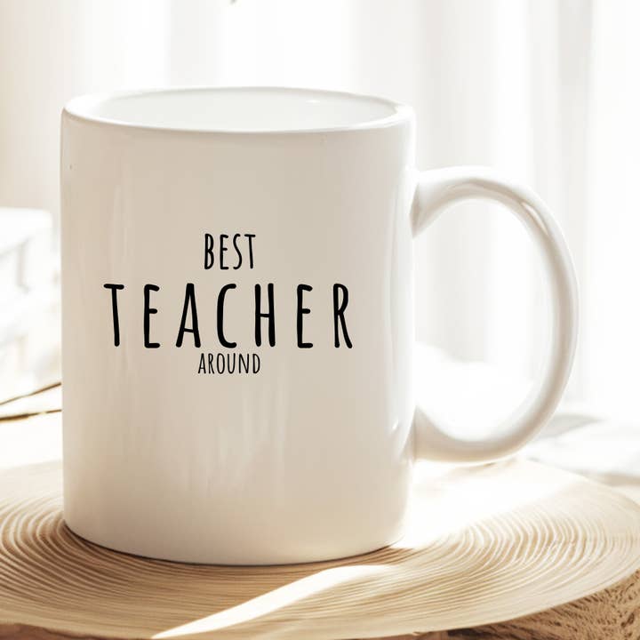 Bedste lærer rundt | 15 oz keramisk krus for engroshandel hos Rustic Avenue