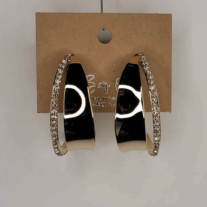 Hoop Earrings - Rhinestone for wholesale by BETTYOH INC