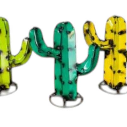 Rustic Farm - Wholesale Decorative tabletop object - 12" Arizona Cactus - Asstd. Colors - E-40