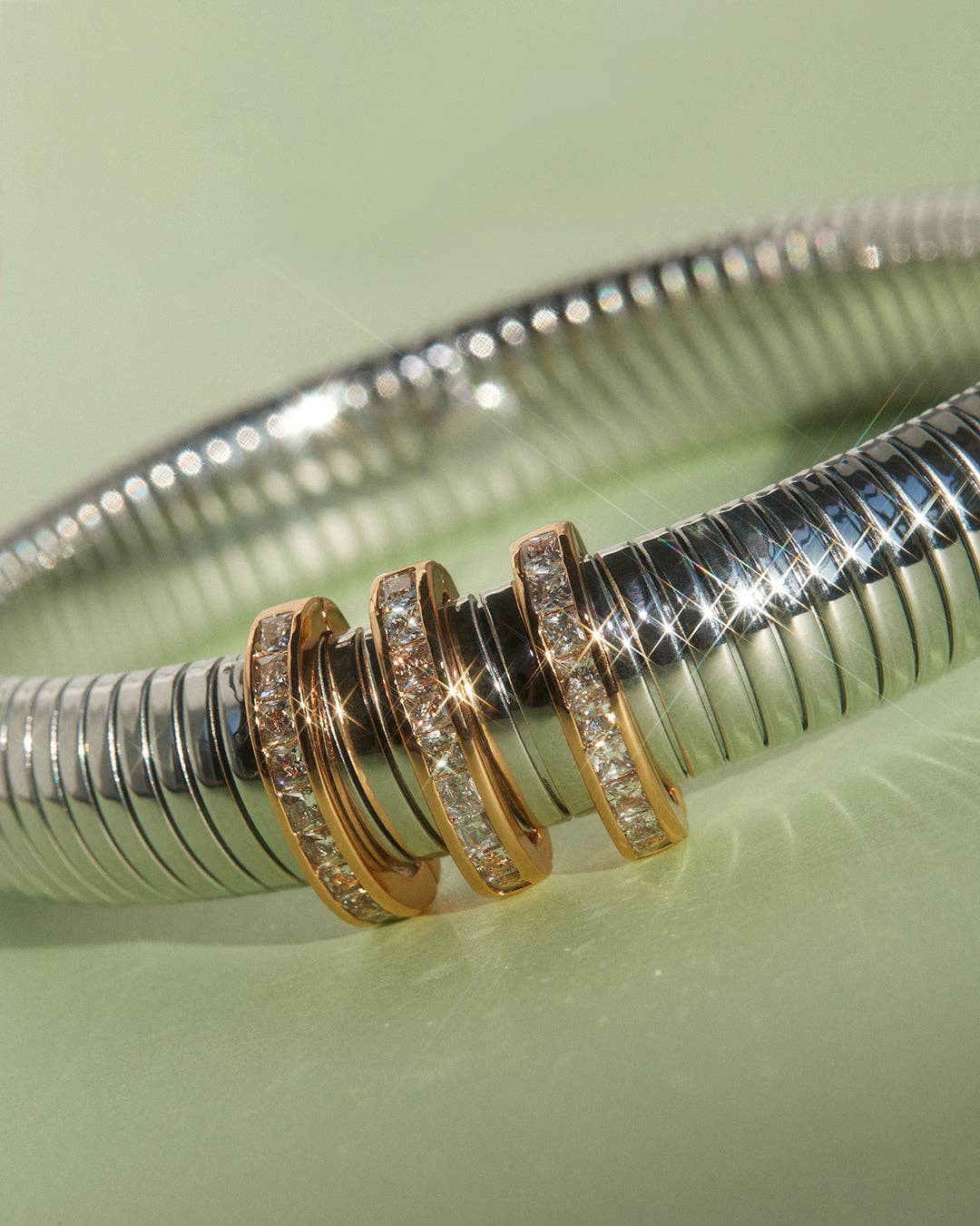 Luv AJ - Wholesale Link & Chain Bracelet - Pave Trio Snake Chain Bracelet5