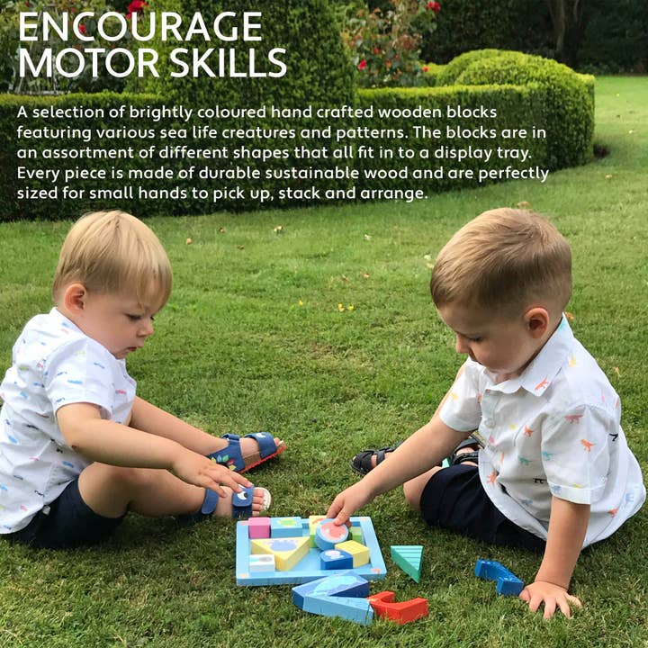 Orange Tree Toys – wholesale Wood toy – Child – Sea Life Block Puzzle4