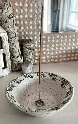 Gina DeSantis Ceramics - Wholesale Incense Holder - Handmade Ceramic Incense Burner in Mist2