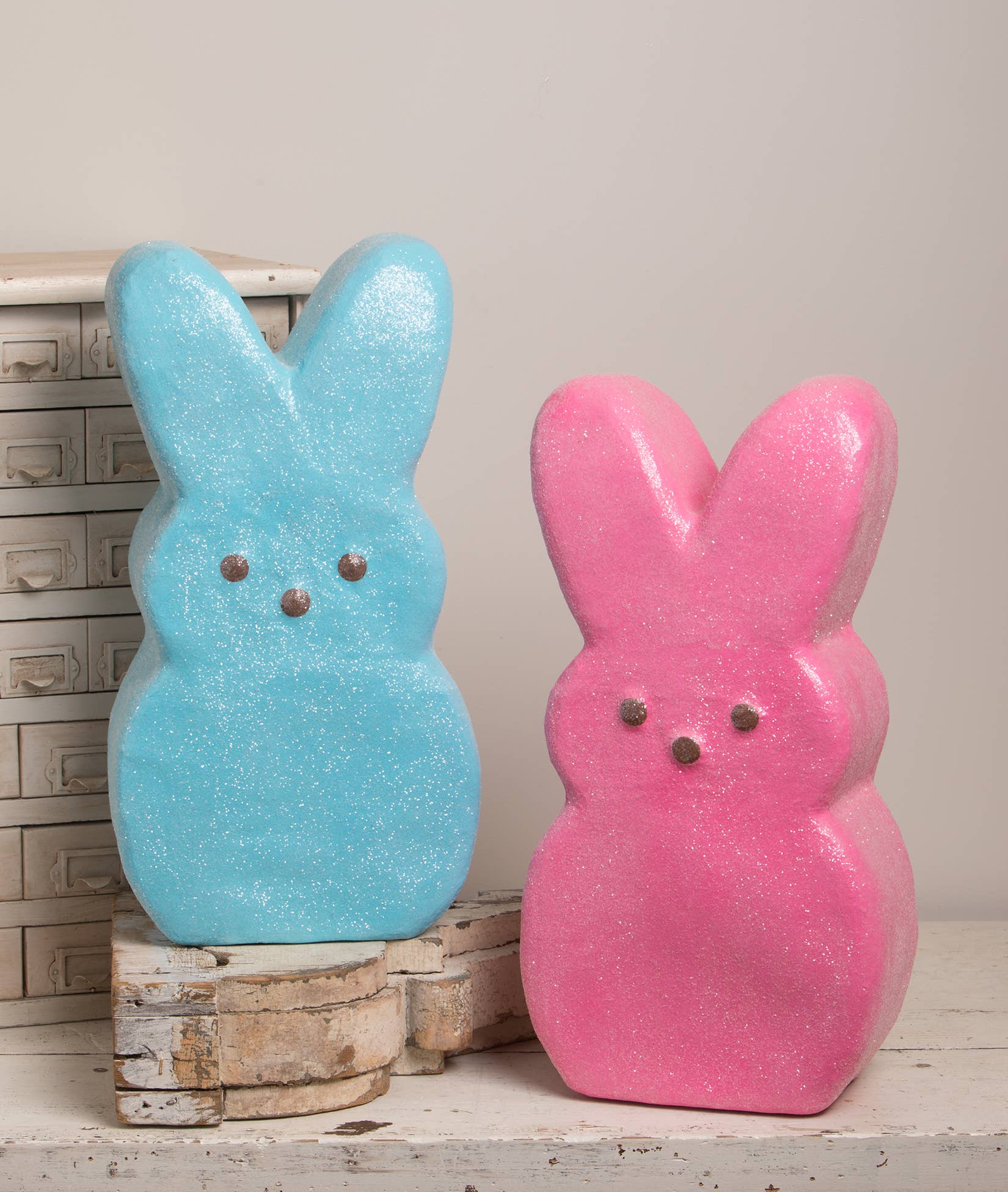 Bethany Lowe Designs - Wholesale Decorative Tabletop Object - Peep Blue Bunny1