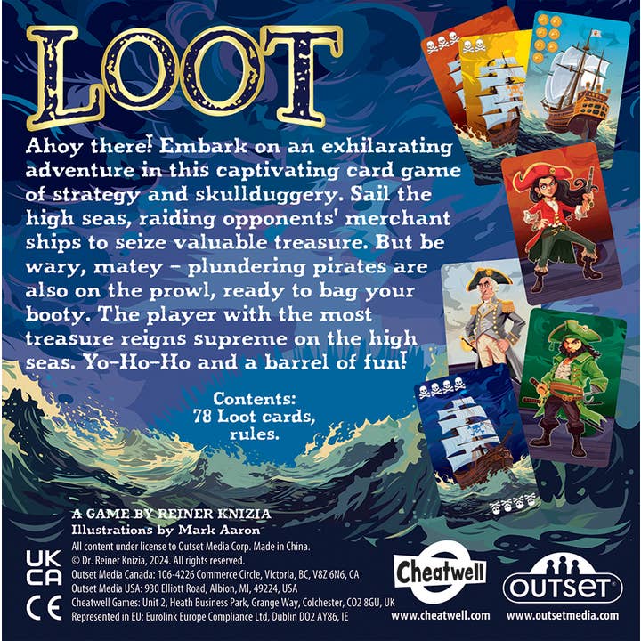 Outset Games and Cobble Hill Puzzles - Wholesale Board Game - Loot Card Game by Reiner Knizia
