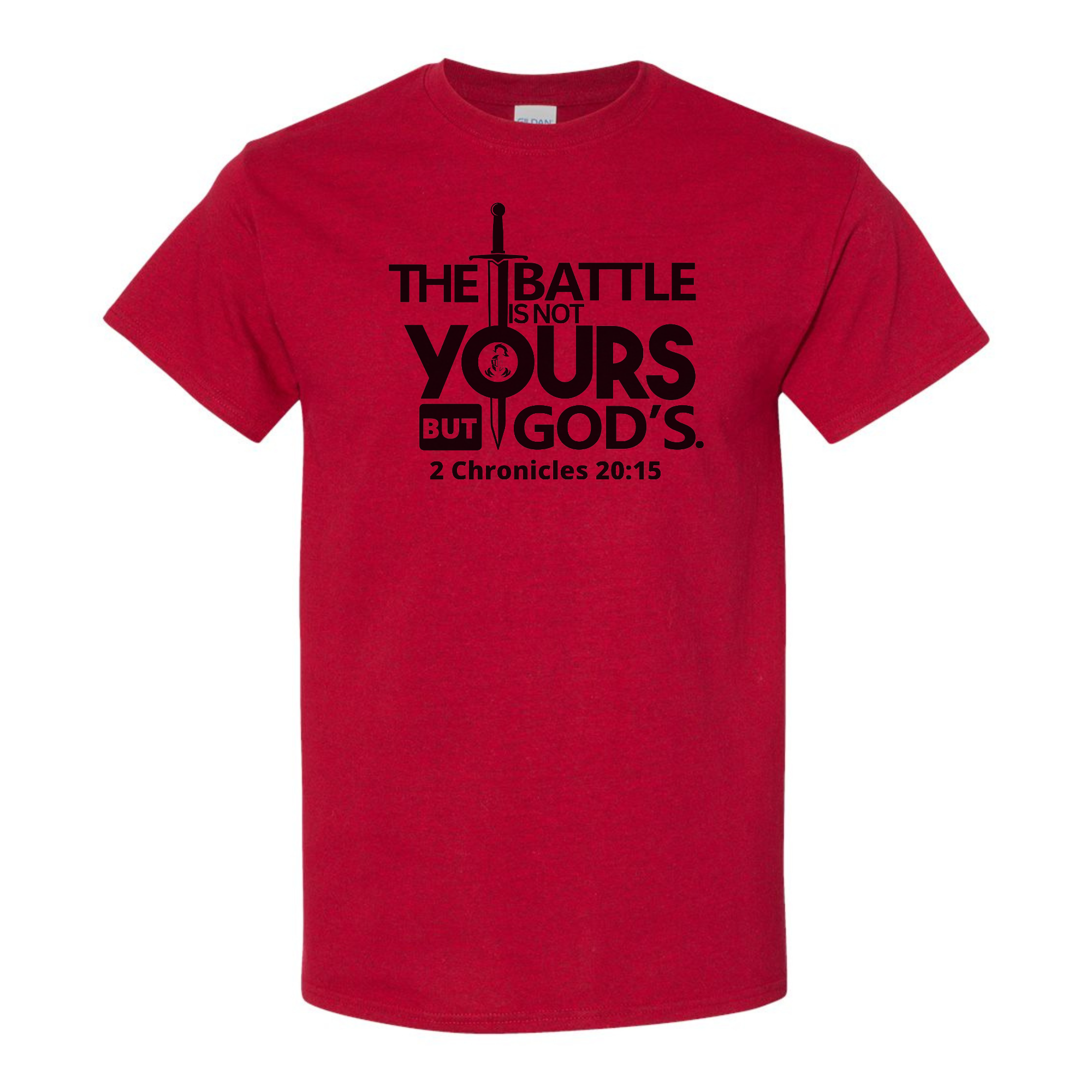 Love Ann Joy Apparel, LLC - Wholesale Screen Printed T-Shirt - Unisex - The Battle is Not Yours Christian Crew Neck T-Shirt3