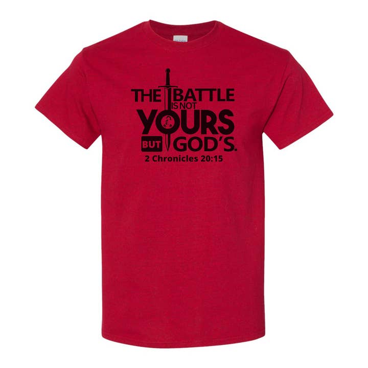 Love Ann Joy Apparel, LLC - Wholesale Screen Printed T-Shirt - Unisex - The Battle is Not Yours Christian Crew Neck T-Shirt3