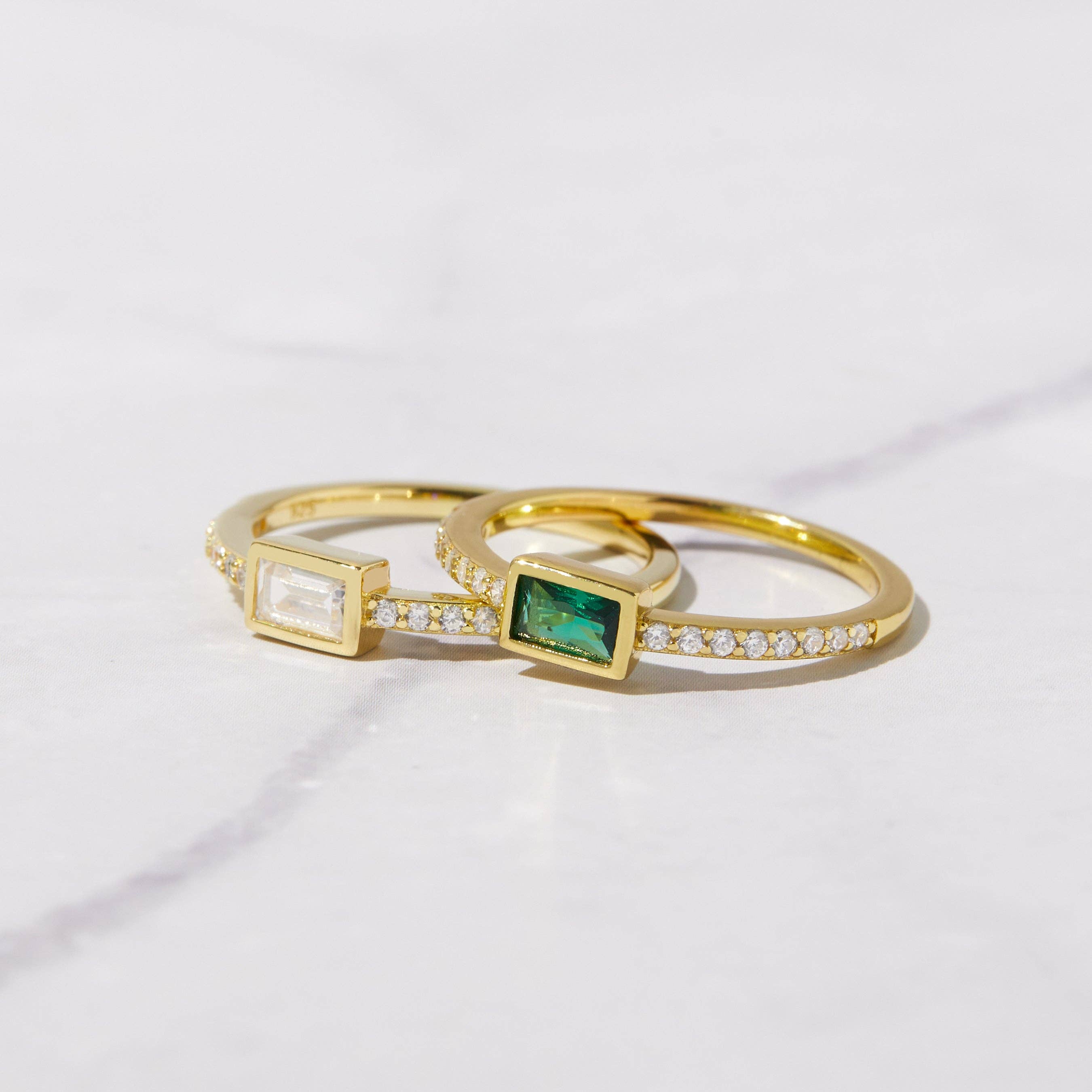 Sami Jewels – Engroshandel Ring med sten – Smaragd Baguette Ring7
