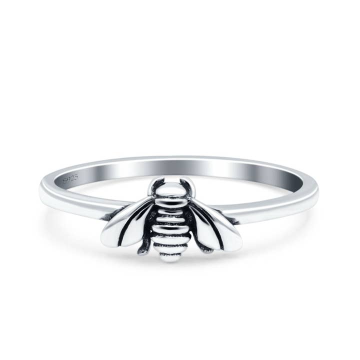 Plata de ley. Anillo Oxidado Fly Band (5,5 mm) de venta al por mayor en Faire