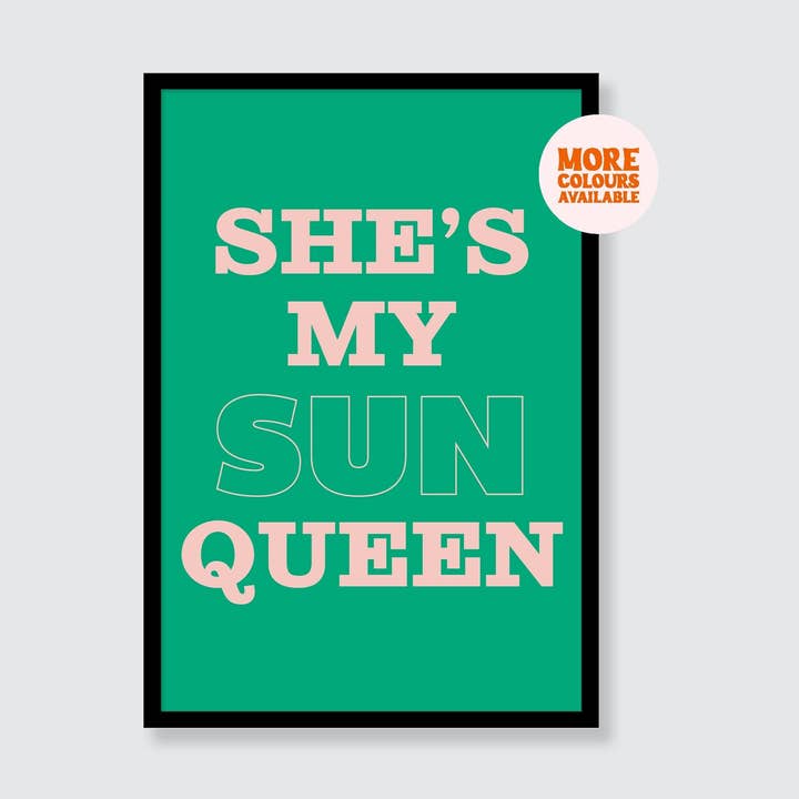 Stampa Gerry Cinnamon | She's My Sun Queen per la vendita all'ingrosso da parte di Olivia Designs